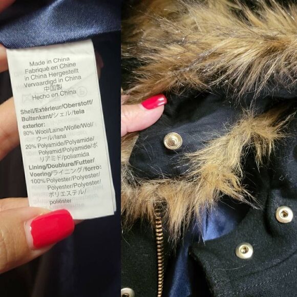 J.Crew Wool Blend Chateau Parka Hooded Coat 2 - Picture 8 of 12